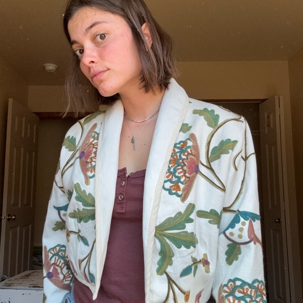 Floral Embroidered Women's Jacket